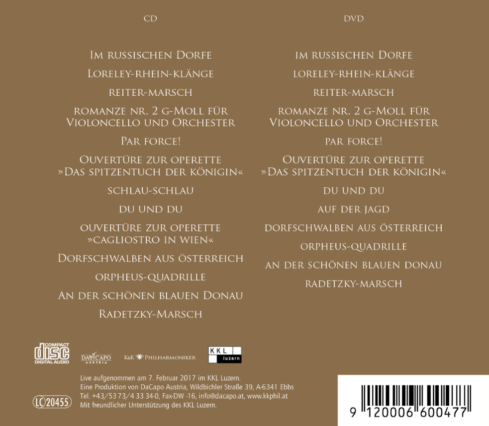 »Kendlinger dirigiert Strauß im KKL Luzern« | KENDLINGER (CD+DVD)