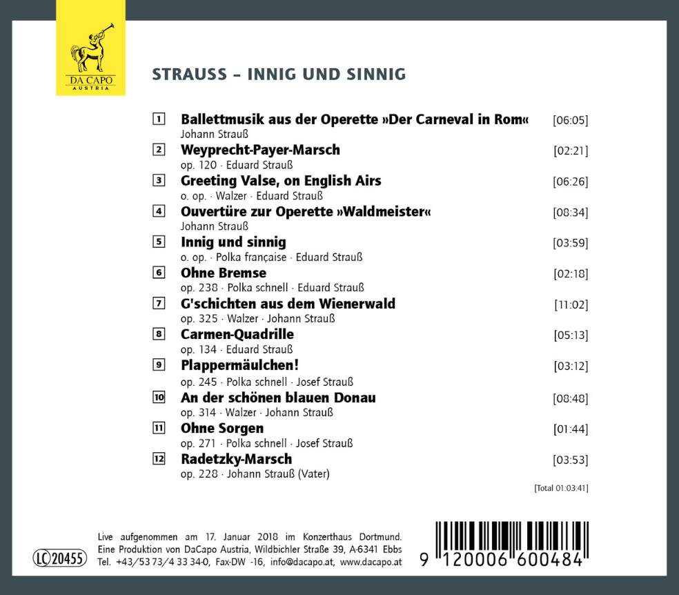»Strauß - Innig und sinnig« | KENDLINGER (CD)