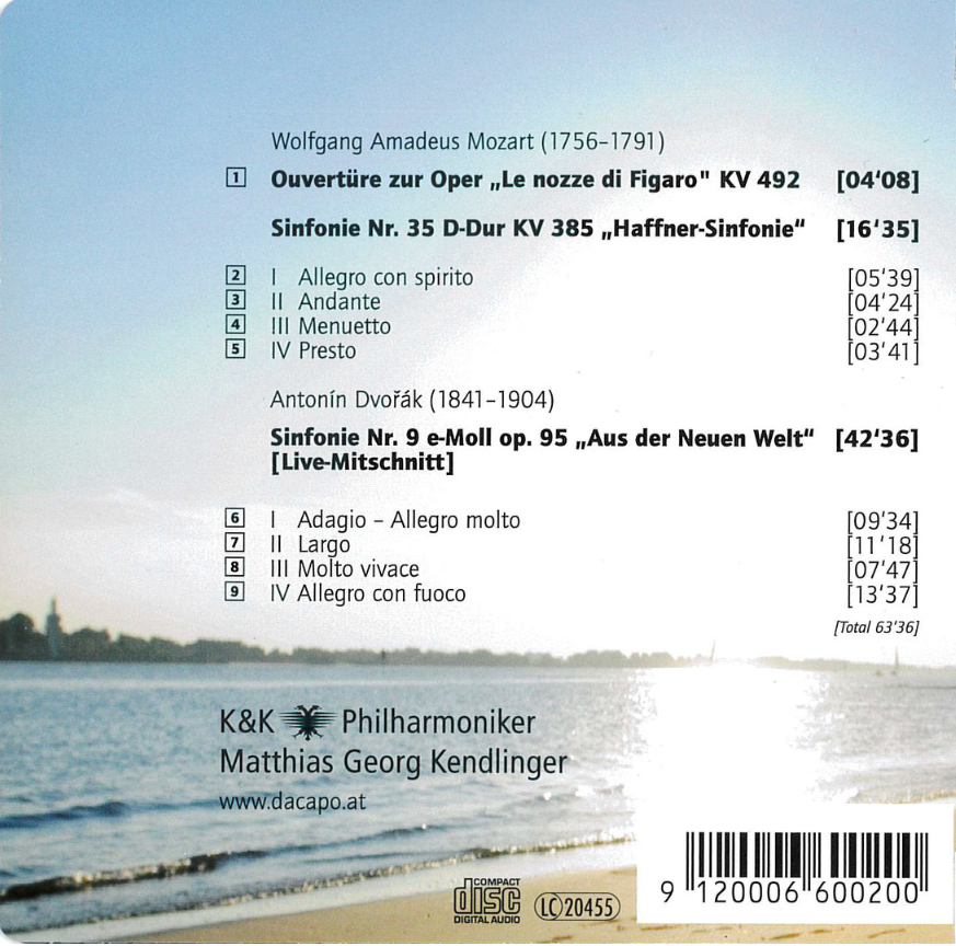 »Dvorak – Aus der neuen Welt | Mozart – Haffner« | KENDLINGER (CD)