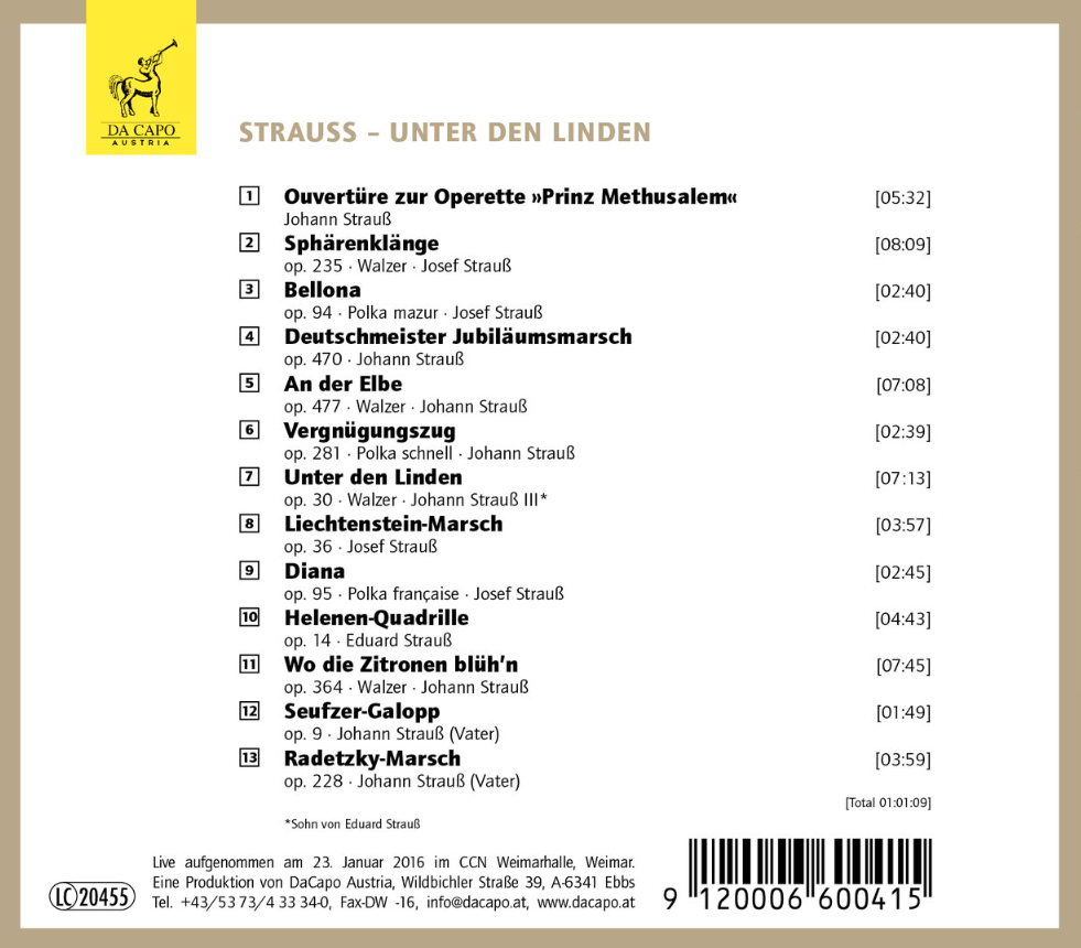 »Strauß – Unter den Linden« | KENDLINGER (CD)