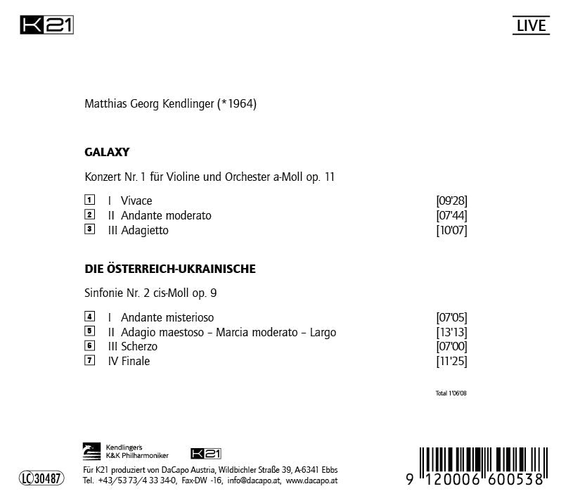 Violinkonzert »Galaxy« STEPANIAN | KENDLINGER (CD)